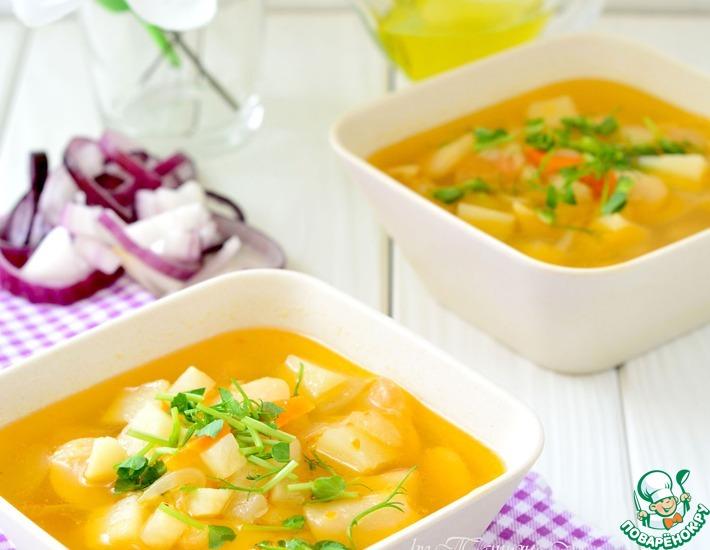 Рецепт: Суп с фасолью и сельдереем