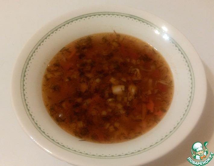 Рецепт: Фасолевый суп с копченым салом