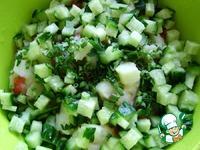 Салат с овощами и рыбными фрикадельками в желе ингредиенты