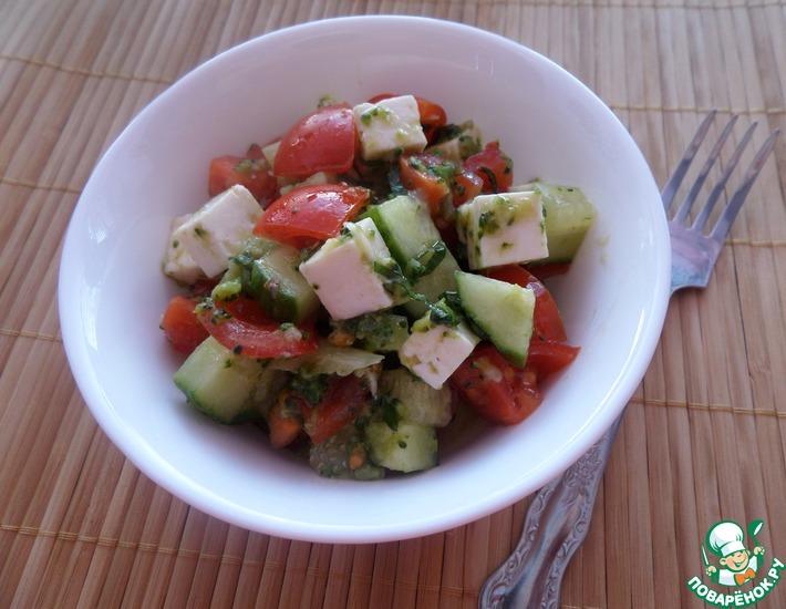 Рецепт: Салат с овощами и брынзой