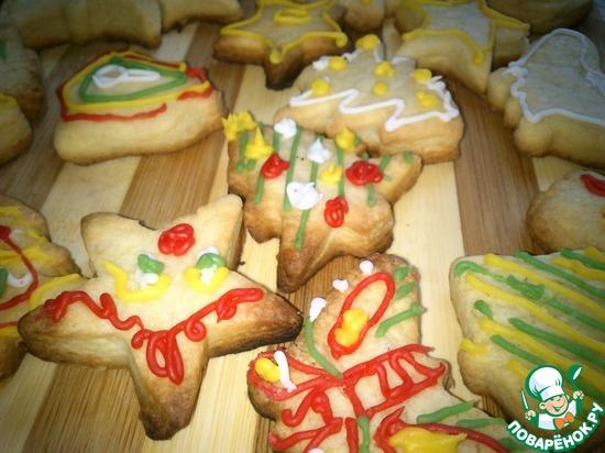вот такие красивые печенюшки по Ирочкиному рецепту Рождественское масляное печенье