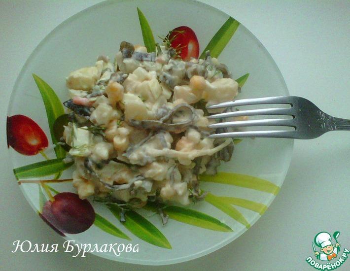 Рецепт: Картофельный салат с морской капустой