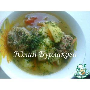 Картошка с тефтелями из мяса и гречки