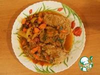 Камбала, тушенная с овощами ингредиенты