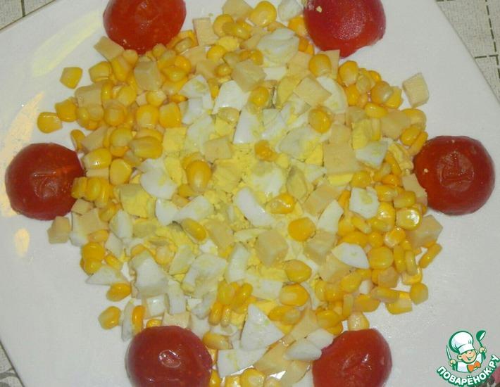 Рецепт: Яичный салат с помидорами-черри