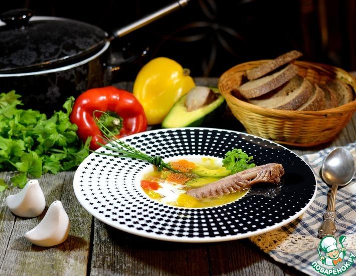 Рецепт: Суп из утки с овощами и диким рисом