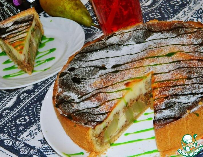 Рецепт: Грушевый пирог с грецкими орехами