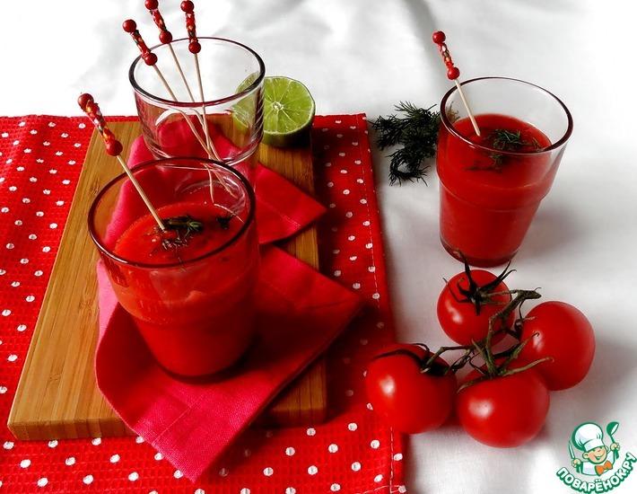 Рецепт: Вишнево-томатный гаспачо