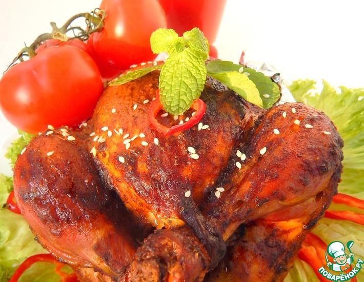 Рецепт: Курица в томатно-мятном маринаде