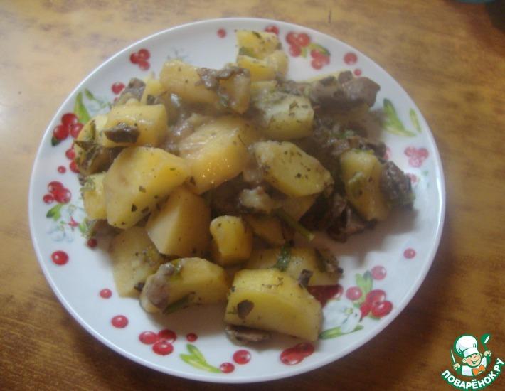 Рецепт: Картофель с грибами в рукаве