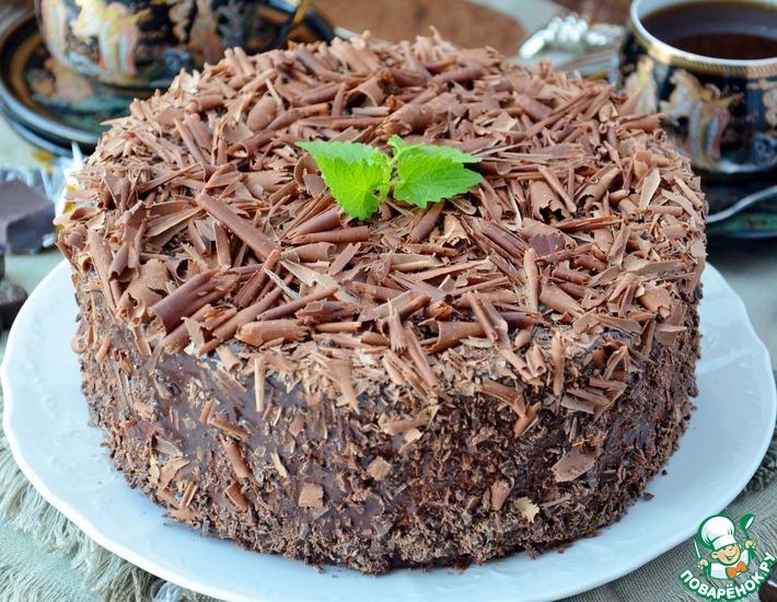 Рецепт: Шоколадно-вишневый торт-мусс