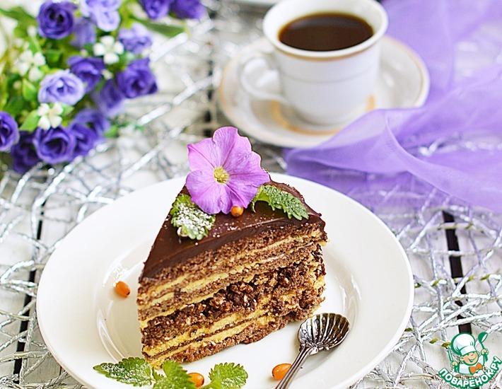 Рецепт: Шоколадный торт с облепихой и гречкой