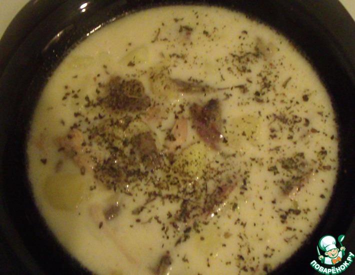 Рецепт: Грибной суп с плавленым сыром