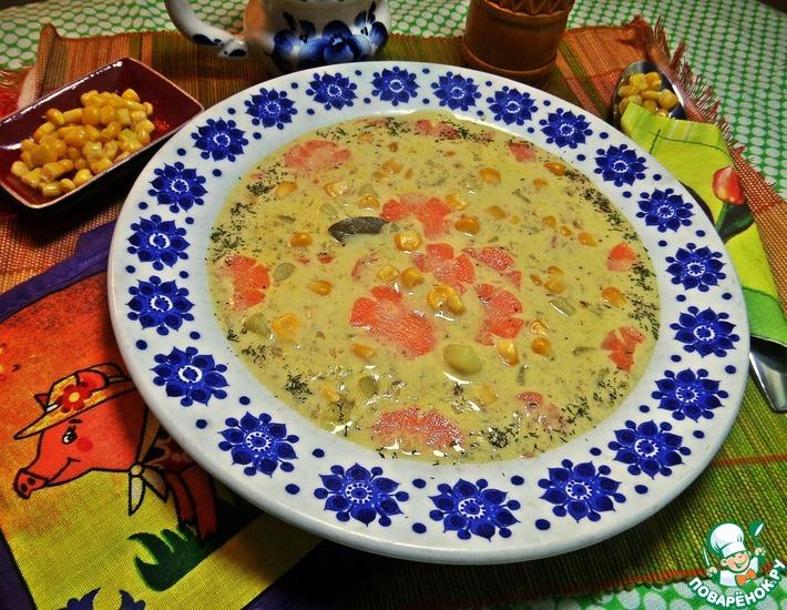 Рецепт: Сырный суп с гречневыми хлопьями