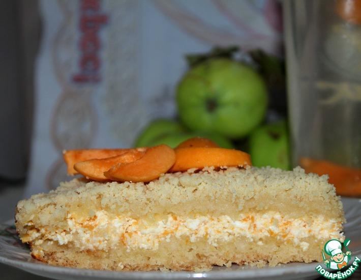 Рецепт: Творожно-абрикосовый пирог