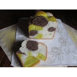 Цветной хлеб с куркумой и какао