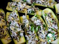Кабачки, фаршированные рисом, зеленью и сыром ингредиенты