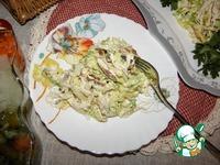 Капустный салат с курицей и яичными блинчиками ингредиенты