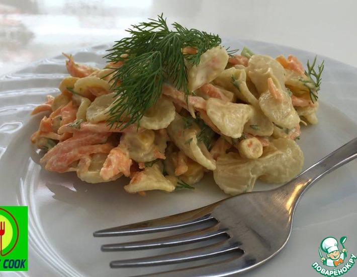 Рецепт: Овощной салат с макаронами