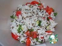 Салат с овощами и рисом ингредиенты