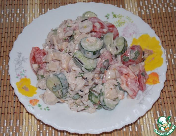 Рецепт: Салат с овощами и рисом