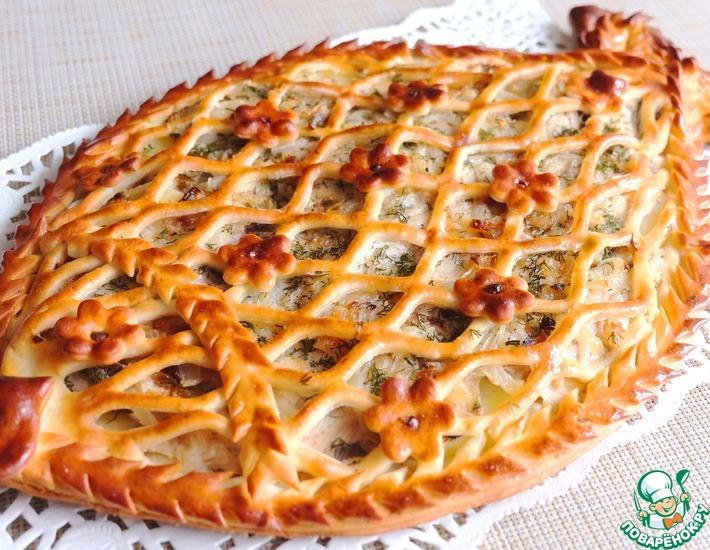 Рецепт: Домашний пирог с салакой и картофелем