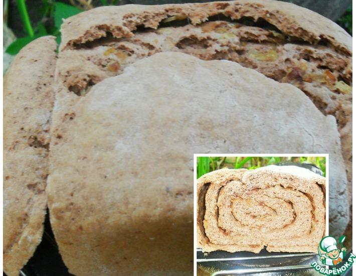 Рецепт: Ржаной луковый хлеб-рулет