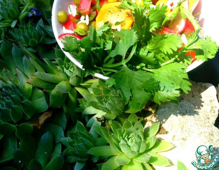 Рецепт: Салат с рисом и летними овощами