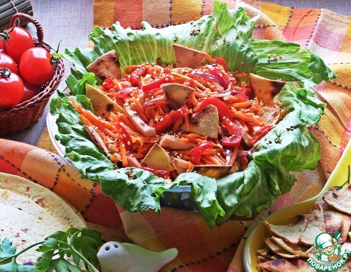 Рецепт: Салат на основе корейской моркови