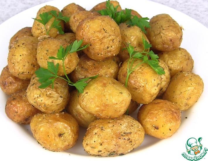 Рецепт: Молодой картофель Золотистые шарики