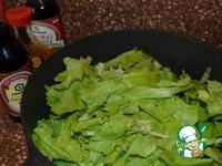 Жареные листья салата в соевом соусе ингредиенты