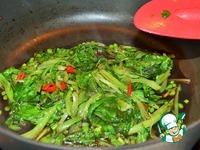 Жареные листья салата в соевом соусе ингредиенты