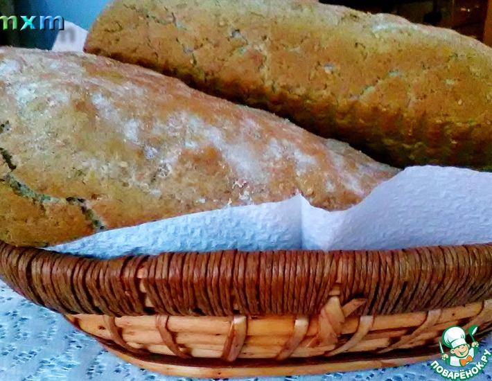 Рецепт: Ржаной хлеб с пшеничными отрубями и кунжутом