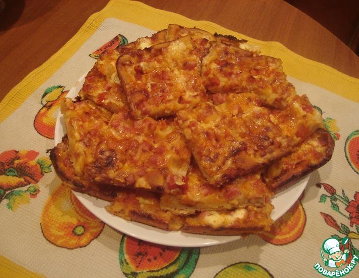 Рецепт: Пицца на жидком тесте