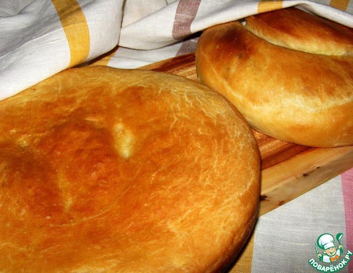 Рецепт: Хлеб и лепешка с луком