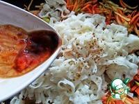 Рисовая лапша с мясом краба и овощами ингредиенты