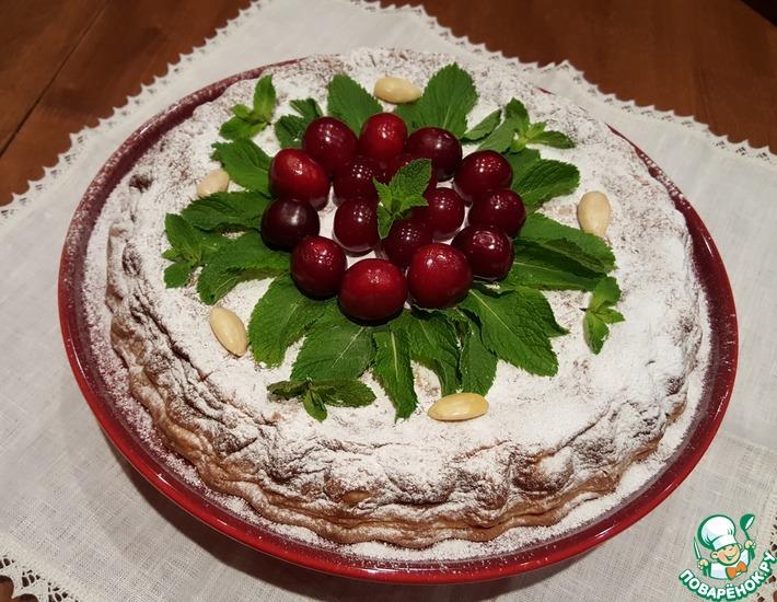 Рецепт: Творожник праздничный вишнёво-черешнево-миндальный
