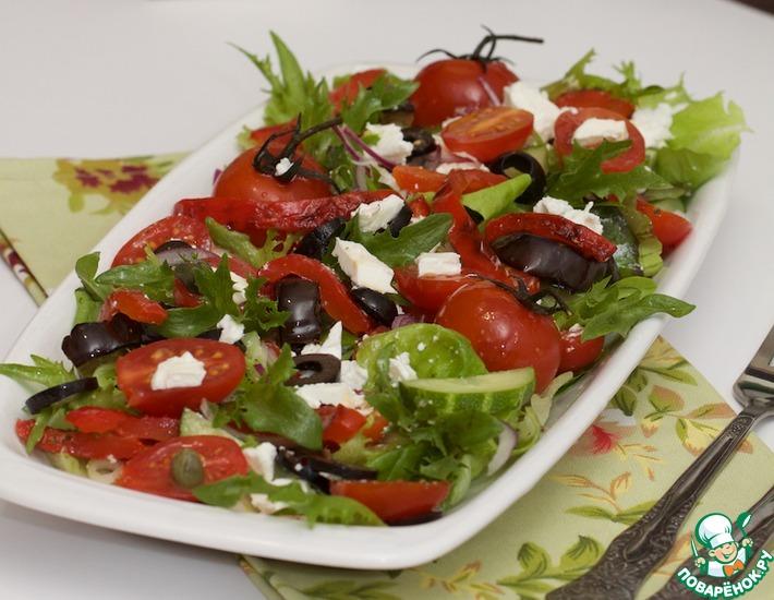 Рецепт: Овощной салат с баклажанами-гриль