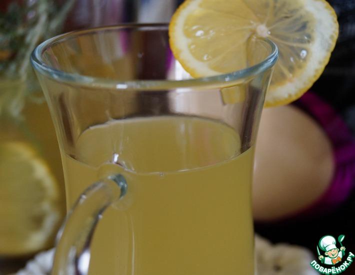 Рецепт: Лимонад с розмарином и имбирем