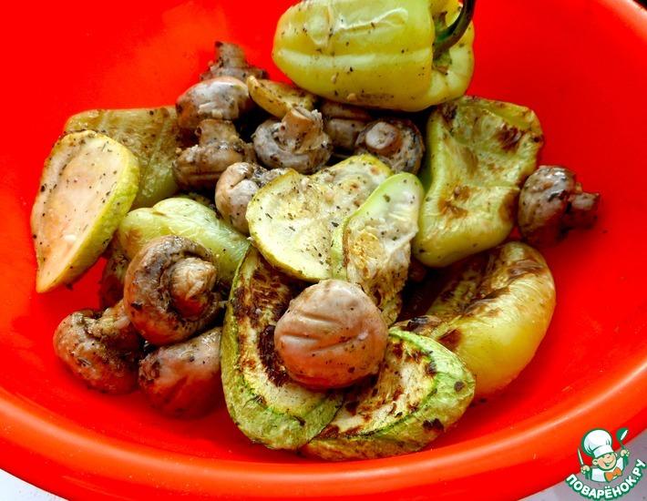 Рецепт: Овощи и грибы-гриль