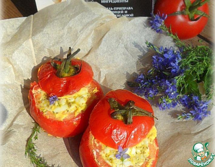 Рецепт: Запеченные помидоры с сырной начинкой