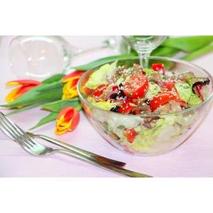 Овощной салат с индейкой Мозаика
