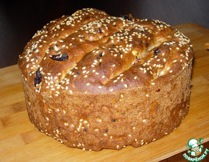 Рецепт: Ржаной хлеб с орехами и сухофруктами