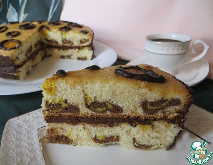 Рецепт: Леопардовый торт от Красавицы и Чудовища