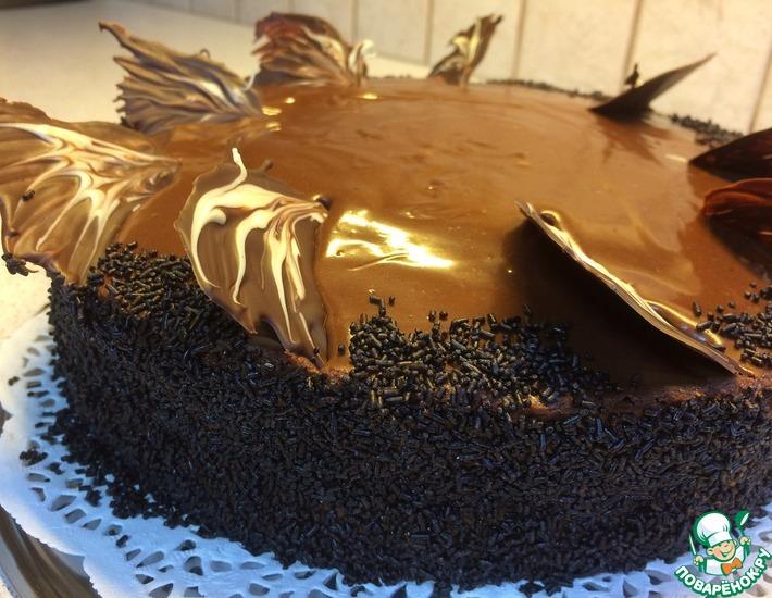 Рецепт: Шоколадный торт с трюфельным вкусом