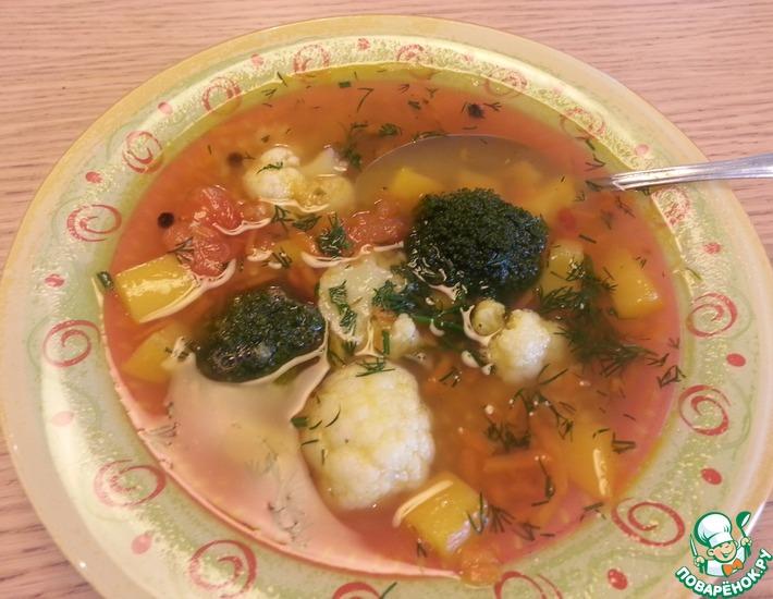 Рецепт: Суп из красной чечевицы с овощами