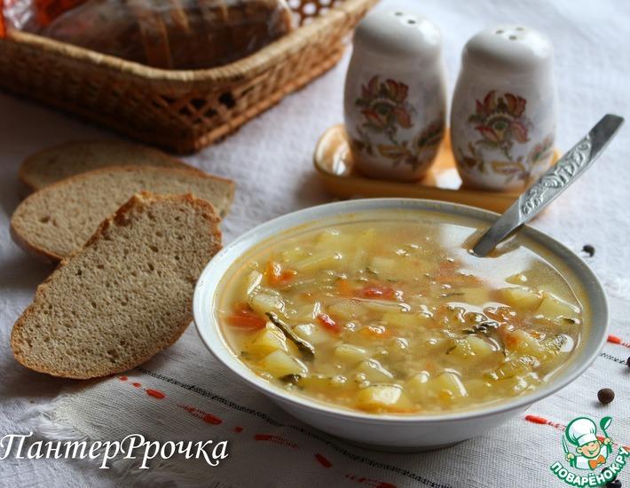 Рецепт: Ароматный рассольник с кус-кусом