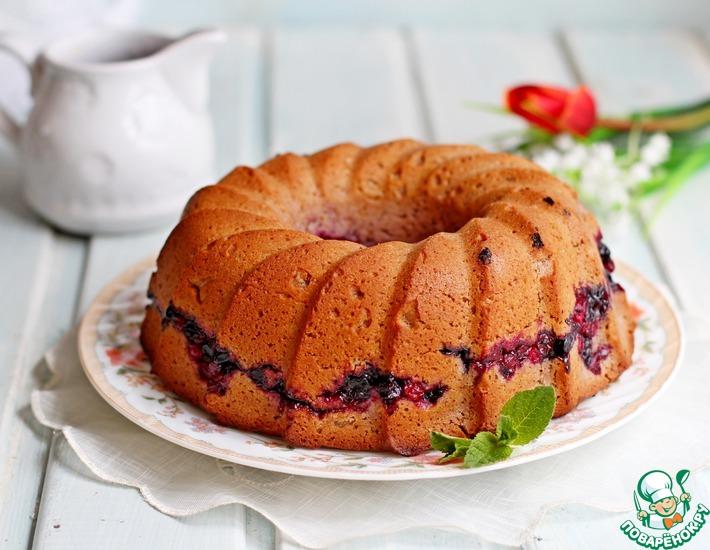 Рецепт: Постный ягодный кекс