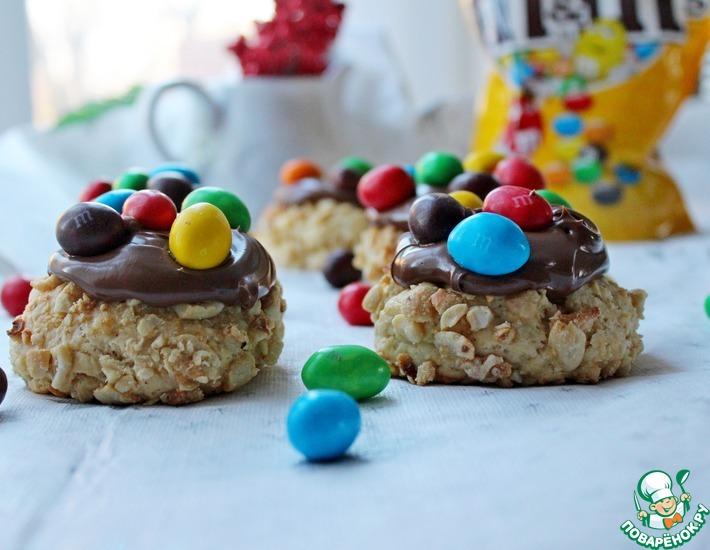 Рецепт: Ореховое печенье с M&M’s