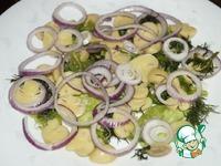 Салат с маринованными шампиньонами и жареным картофелем ингредиенты